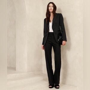 NWT! Banana Republic Black Barathea Italian Wool Tuxedo Pant 💛